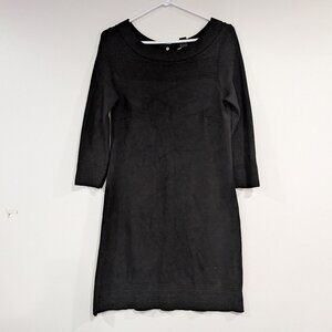 White House Black Market Long Sleeve Knit Dress Black Size Small